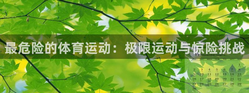 最危险的体育运动：极限运动与惊险挑战