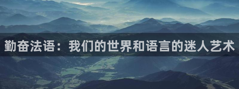 勤奋法语：我们的世界和语言的迷人艺术